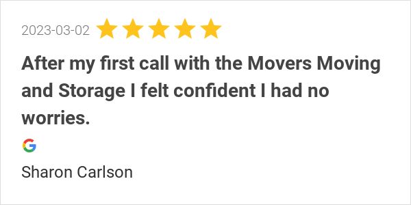 New 5.0-star Review: "The move I needed assistance with is in a different state than I live in. After my first...