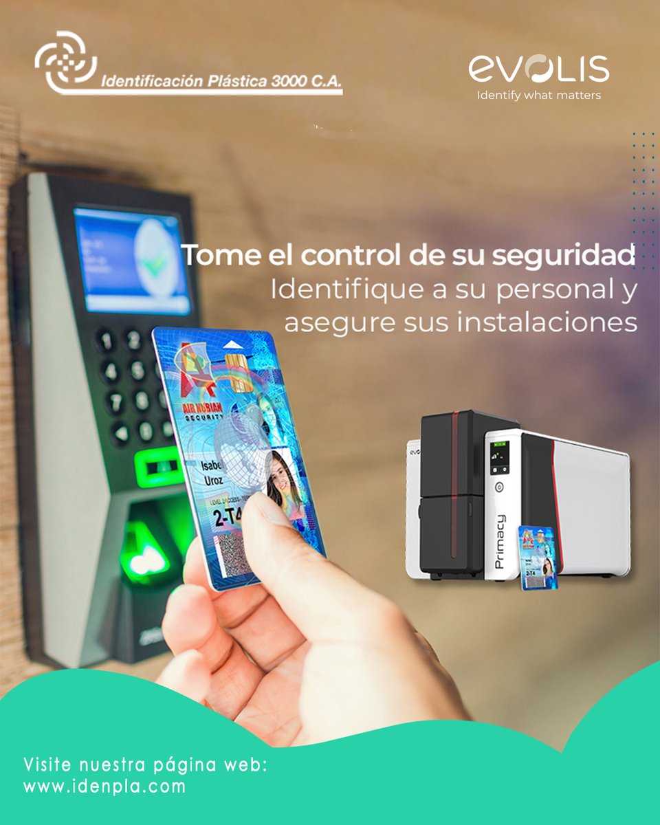 idenpla's tweet photo. Facilite la emisión de identificaciones de empleados y pases de visitantes, a la vez que mejora la seguridad con pases de control de acceso de alta calidad, emitidos en sus instalaciones bajo demanda. #impresiondecarnet  #Impresoraevolis #Primacy2  #Tecnologia #Somosidenpla https://t.co/XFMSJbhWXP