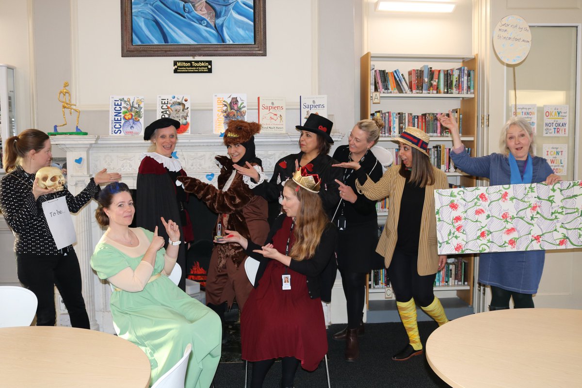 SouthbankSchool's tweet photo. Our #Westminster campus was also abuzz with #WorldBookDay activities yesterday. #CAS students organised several activities alongside the English department including a film screening of Pride and Prejudice, a book swap, and a best dressed competition among staff. Who looks best? https://t.co/CIukM6DW5T
