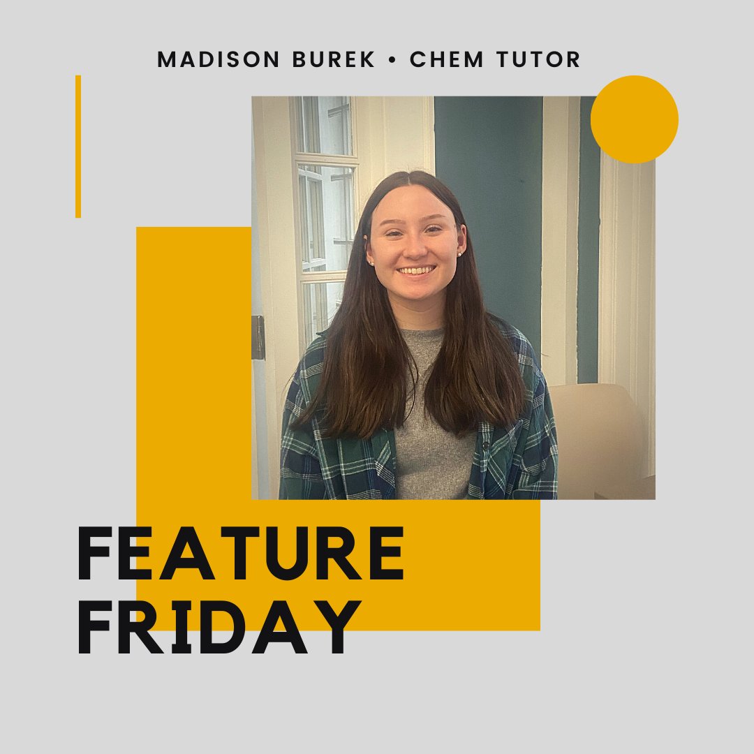 ✨Happy Feature Friday✨

Today we are featuring Madison Burek! Madison is a senior Biochemistry major and is the Chemistry tutor here at CASA!

Madison's advice to first-year students: Do your assignments a day or two before they are due!

#FraminghamState #CASA #FeatureFriday
