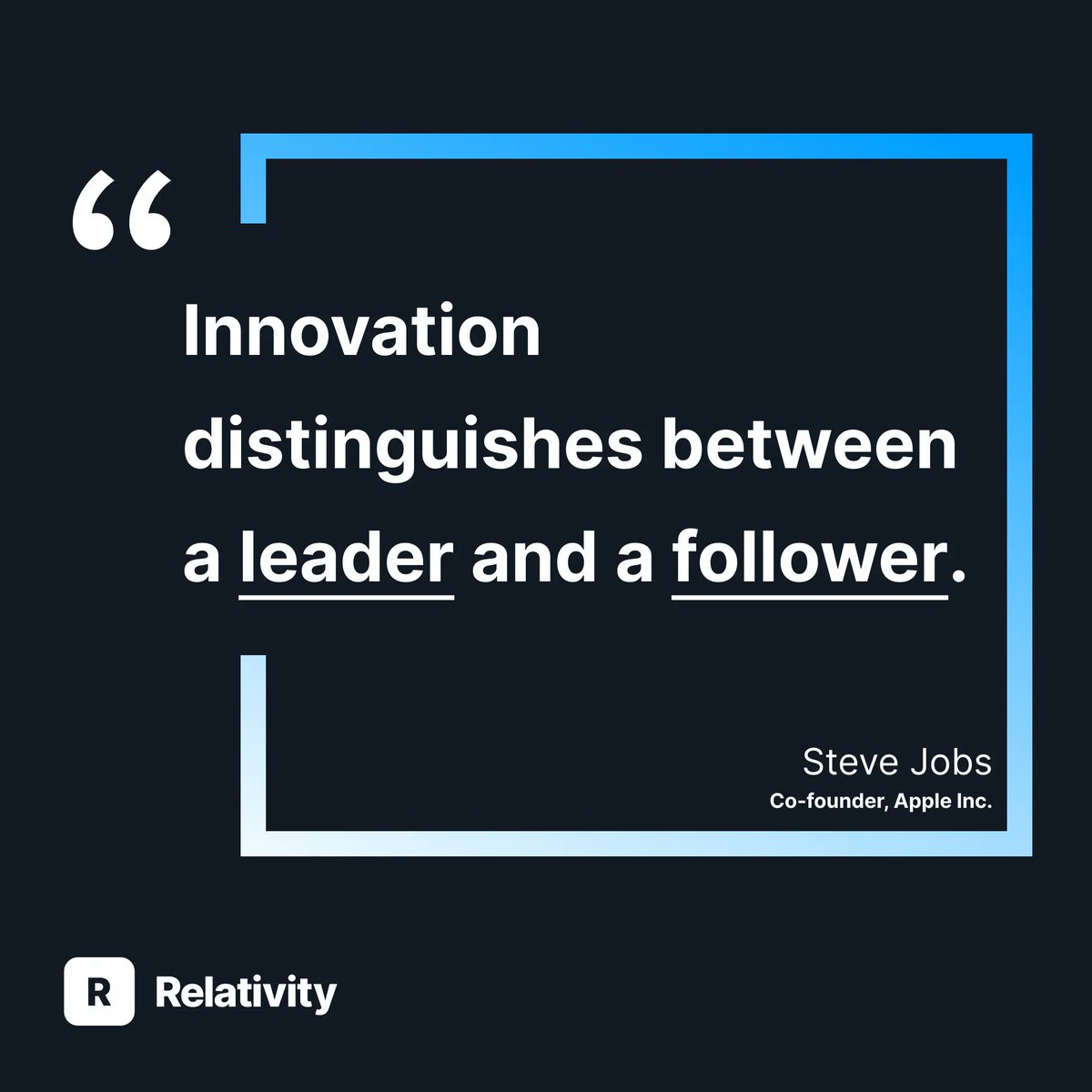 relativitytech's tweet image. Are you a leader or a follower in your industry? It's all about innovation. Visit our website to learn how far business transformation can take your business. ➡️relativitytech.com