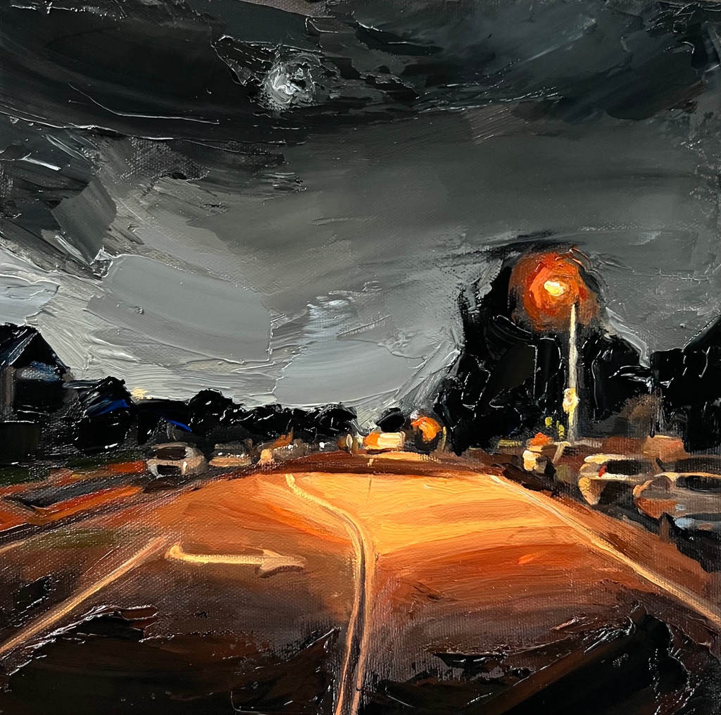 With a practice rooted in the idea that light and darkness can convey our innermost thoughts & emotions, Evan Wilson creates atmospheric oil landscapes with themes of introspection & nostalgia. Step into his world: l8r.it/uint (#Art: Dark and Stormy Night)