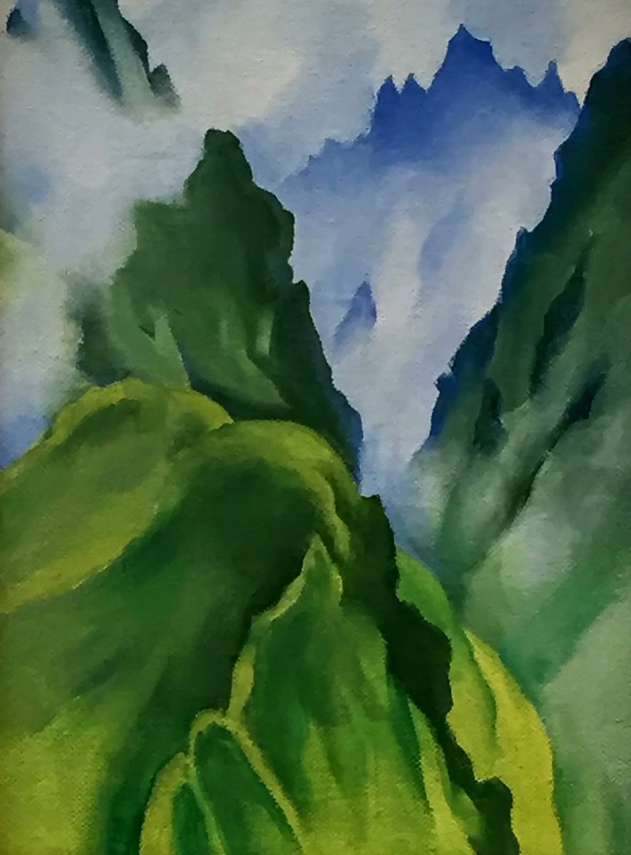 DailyArtApp's tweet image. ⛰Machu Picchu 
Georgia O’Keeffe spent three months in Peru in 1956, but only painted the Peruvian landscape a few times.

🏛 @okeeffemuseum 
Machu Picchu I, Georgia O'Keeffe 1957
© Georgia O'Keeffe Museum