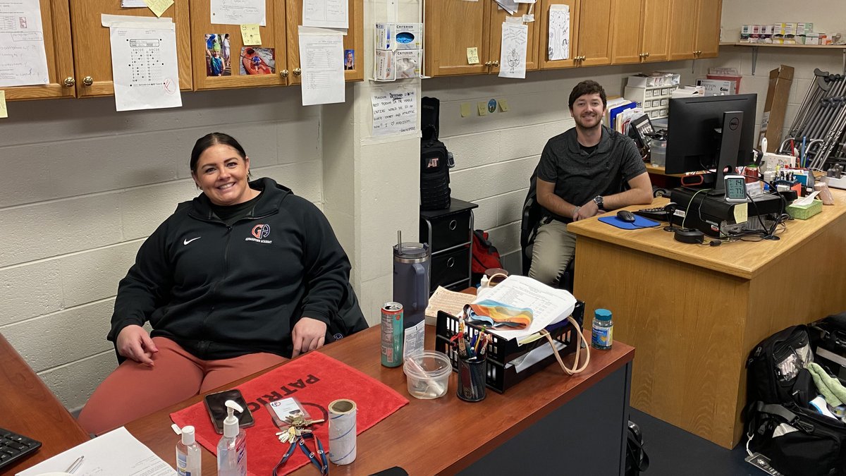 March is National Athletic Training Month, and we'd like to send a special shoutout to our Athletic Trainers, Caroline Oakley and Bruce McCabe! Thank you for keeping our student-athletes healthy and in the game! #NATAM2023 <a href="/NATA1950/">NATA</a>