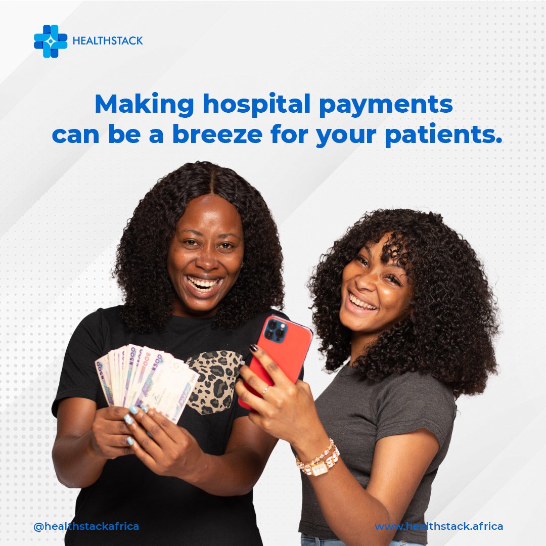 Healthstackafr1's tweet photo. In hospitals today, patients pay for different services at different points - bedspace, drugs, consumables.
Bring all of that to an end today with Healthstack. Unify your payments and save them the stress.
#health #healthtech #africa #tech #healthstack https://t.co/T3iNnrK6rT