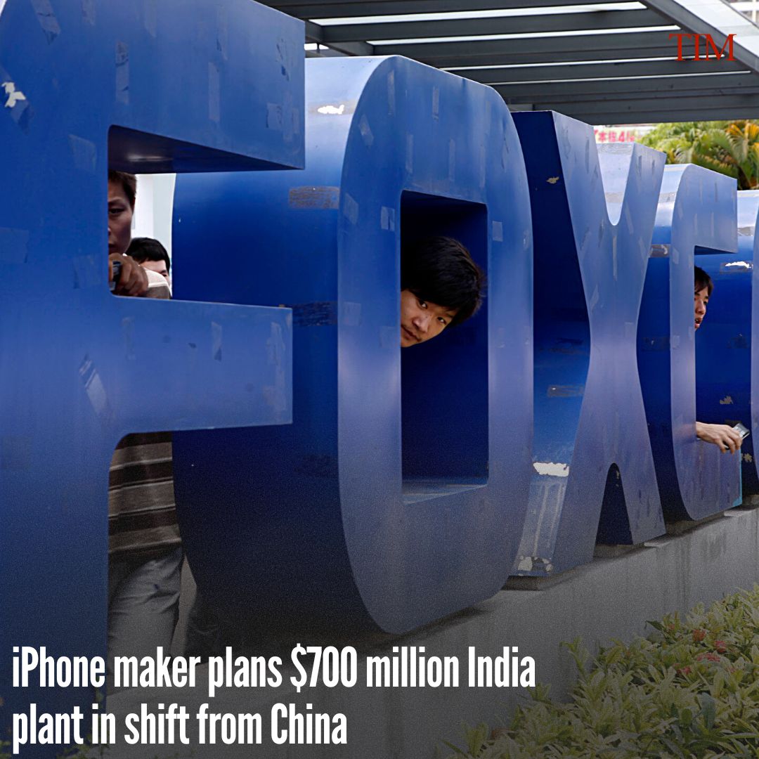TIMOFFICIAL94's tweet photo. EXCLUSIVE: FoxConn, which builds iPhones for Apple, is planning to invest about $700 million in a new plant in India, sources say.

Visit our website 
https://t.co/DE4ULsLLwQ

#TIM #theinternationalmagazine #iphone #iphonemaker #china #apple #applewatch @Apple https://t.co/FULVztNSwj