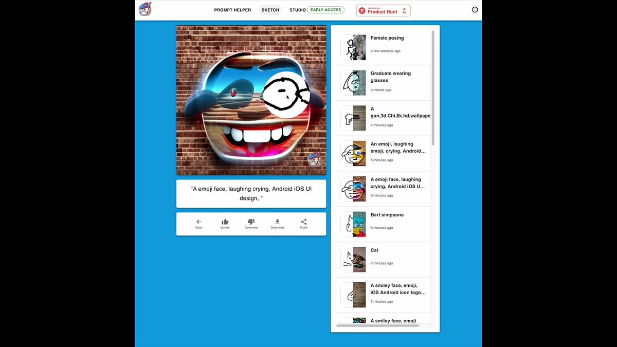 clioai's tweet image. Curious about the original sketch behind a Sketch™️? Try out the flashlight 🔦 👉 youtube.com/watch?v=0EKxbx… #clioai #stablediffusion #dalle2