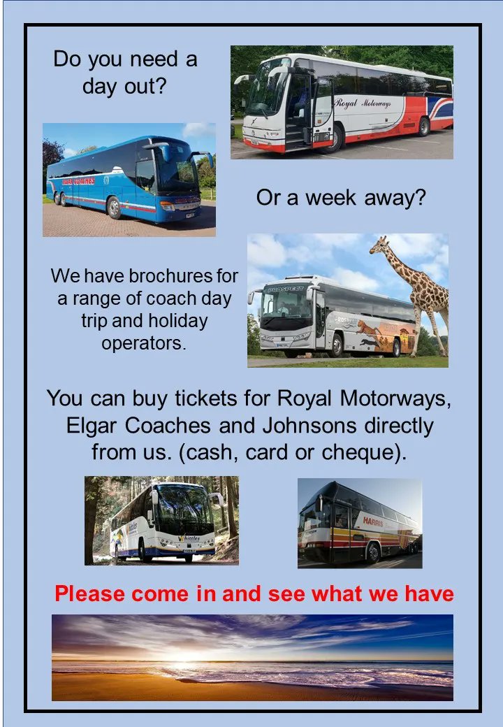 We have lots of brochures for the coming season, pop in and have a browse