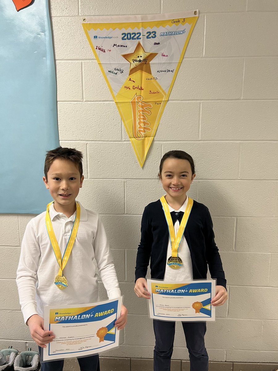 Congratulations to two of our young <a href="/knowledgehook/">Knowledgehook</a> Full Mathalon recipients. Well done!