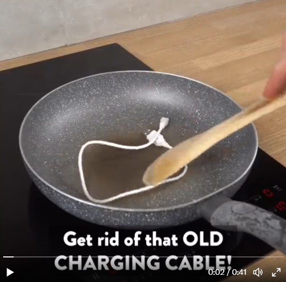 GregBarnhurst's tweet image. So is anyone actually buying charging cables via these Twitter ads?

Apparently, these new cables you can throw in a frying pan, and they won't melt, whereas my current cable will melt, probably.

Fascinating behaviour, Twitter marketers.