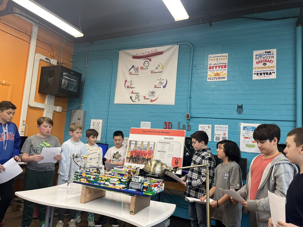 techtchrMsG's tweet photo. The Mineola Monkeys have been gearing up for this weekend’s championship Lego robotics tournament. They will be competing amongst the top 30 teams of Long Island. Good luck monkeys! 🐵@MineolaMS @firstlegoleague #MineolaProud https://t.co/WyTHmMB6vl