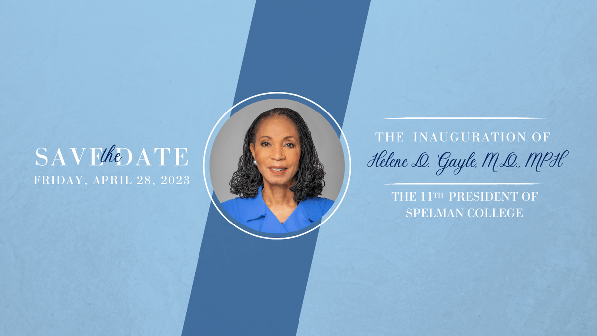 Save the date for my inauguration as <a href="/SpelmanCollege/">Spelman College</a>'s 11th president on Friday, April 28, 2023, at 11 a.m. I look forward to celebrating with you as we honor our past and claim the bright future ahead. Visit here for more information: bit.ly/3INbfrc
