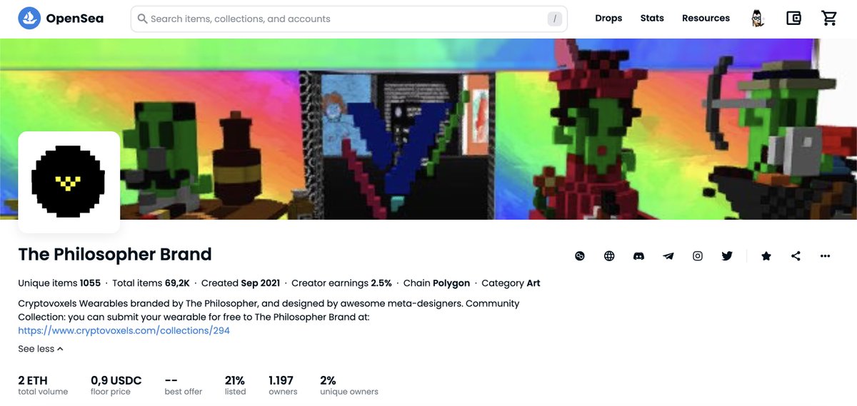 (11) This wearable production in my community collection is thanks to @thealchemistgus, <a href="/TEWZ1/">TEWZ.OG 🧙🏽‍♂️</a>, <a href="/34omer53/">34omer53</a>, <a href="/Stashbox2021/">stashbox20</a>, @wacco_zacco, <a href="/GentnerRamon/">Prof. Heisenberg</a>, <a href="/SkazOne/">SkazOne.eth.near</a>, <a href="/Mattie_nft/">Mattie</a>, <a href="/RebecaLeo9/">Egglion Oficial</a> and many amazing 3d artists!

opensea.io/collection/the…