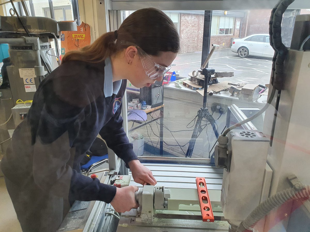 resiliath's tweet photo. Our Manufacturing Engineer Aisling working on the final car body for the @F1inSchoolsIRL regional final ! #resiliath #WomenInSTEM #f1inschools https://t.co/JozzzUoNnP