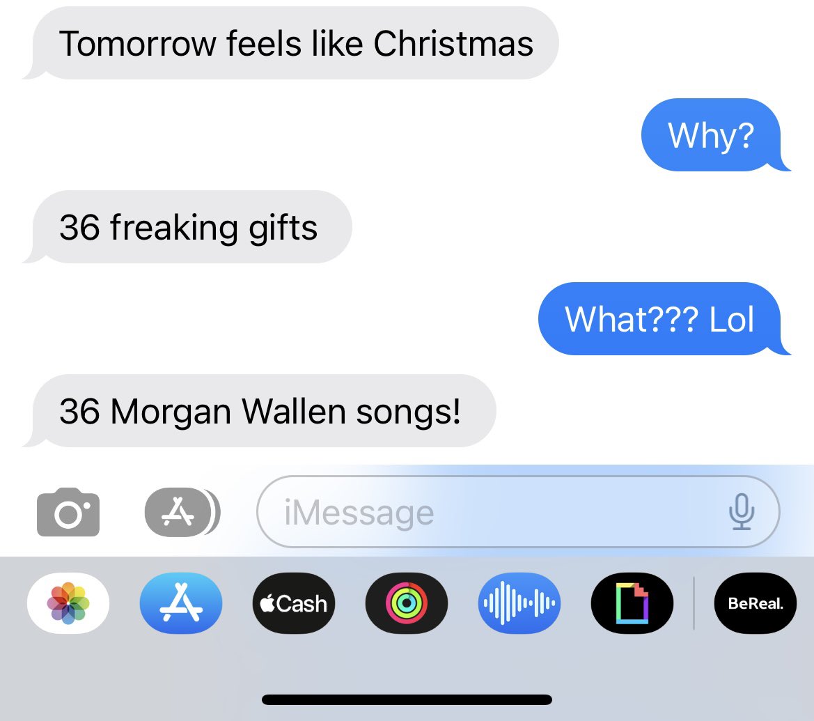 FelicityFaith16's tweet photo. How @trevor_vice felt about new @MorganWallen music yesterday and now it’s here 🤗🤩 https://t.co/OKP5iaTBwi
