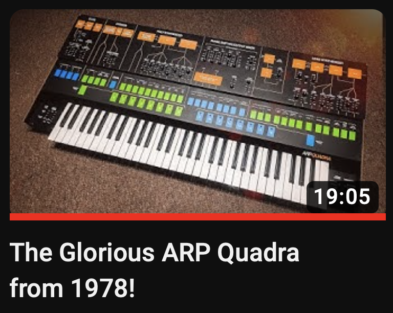 WardAndrewGM's tweet photo. All Alex Ball's YT videos are superb but the latest, featuring my ARP Quadra, is four times better than the rest... πππΉπ§‘ππ https://t.co/hoI78JT8UZ #arpquadra #quadra #alexball #TonyBanks #joezawinul #neworder #Genesis #genesisband #genesismusic #johncarpenter #emeapp #arp https://t.co/PfPe4sNy4L