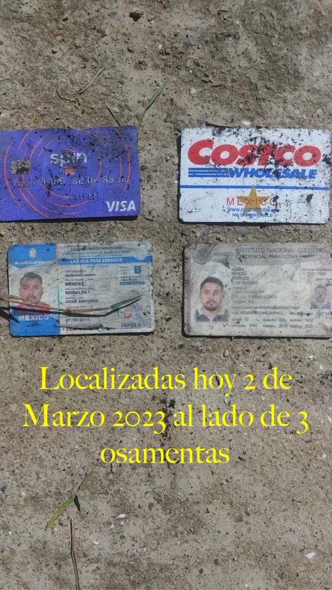 LaReinaShula's tweet image. Credenciales encontradas con 3 osamentas en la colónia &quot;Las Torres&quot; en Tijuana.
si usted reconoce aa alguna persona de las credenciales envíe mensaje privado para contactarlo directamente con las personas que le pueden dar mas información.
#ARMADILLOS #NiUnMigranteMenos