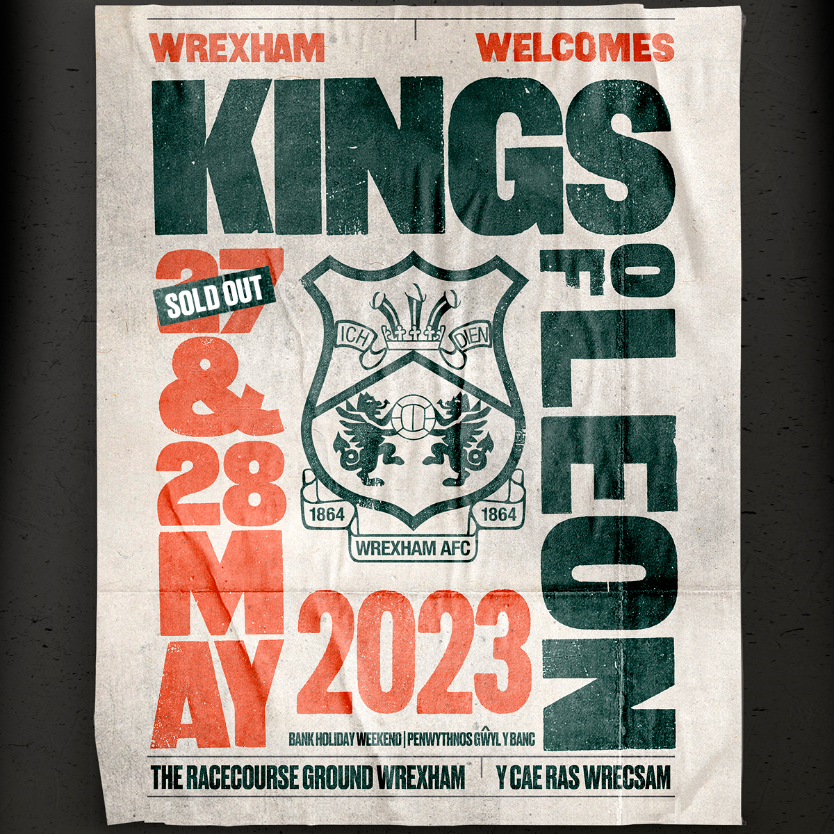 SOLD OUT | The first of Kings of Leon's two shows at the Racecourse Ground has SOLD OUT! 🙌 Don't miss out - tickets for Sunday May 28 are still available 👉 gigst.rs/kolwrexham2 🔴⚪ #WxmAFC