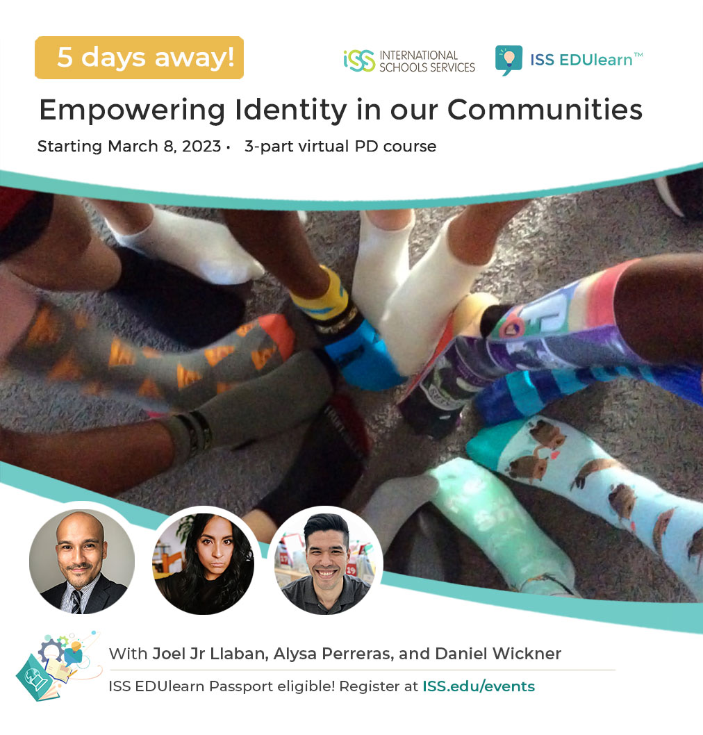 International Schools Services (ISS) (@isscommunity) on Twitter photo Just 5 days away! Register at iss.education/3YhlbyK to join experts <a href="/JoelJrLLABAN/">Joel Jr Llaban</a> <a href="/PerrerasAlysa/">Alysa Perreras</a> <a href="/DanielWickner/">Daniel Wickner</a> for a three-part exploration of culturally-relevant, responsive, and sustaining pedagogy. #ISSedu #DEIJ #IntlEd Just 5 days away! Register at iss.education/3YhlbyK to join experts <a href="/JoelJrLLABAN/">Joel Jr Llaban</a> <a href="/PerrerasAlysa/">Alysa Perreras</a> <a href="/DanielWickner/">Daniel Wickner</a> for a three-part exploration of culturally-relevant, responsive, and sustaining pedagogy. #ISSedu #DEIJ #IntlEd