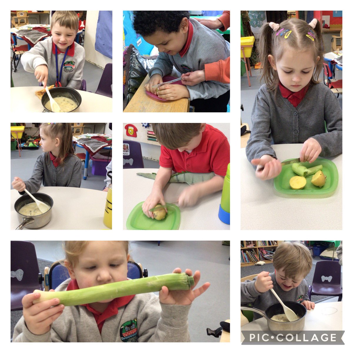 DanygraigP's tweet photo. Rainbow class celebrating St Davidβs Day and Wythnos Cymraeg by dressing in our Welsh costumes and making leek and potato soup #dygpllc #dygpcym https://t.co/zpbQDdLV0M