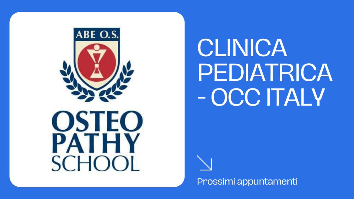 AbeOS Ostepathy School (@abeosteopatia) on Twitter photo 🗓️ 11 marzo prossimo appuntamento con il ciclo di #formazione e #clinica in #osteopatiapediatrica dell'associazione #OCCItaly
😉 I posti sono limitati, per prenotare chiamare lo 0864726418 o scrivere a info@abeos.it 🗓️ 11 marzo prossimo appuntamento con il ciclo di #formazione e #clinica in #osteopatiapediatrica dell'associazione #OCCItaly
😉 I posti sono limitati, per prenotare chiamare lo 0864726418 o scrivere a info@abeos.it