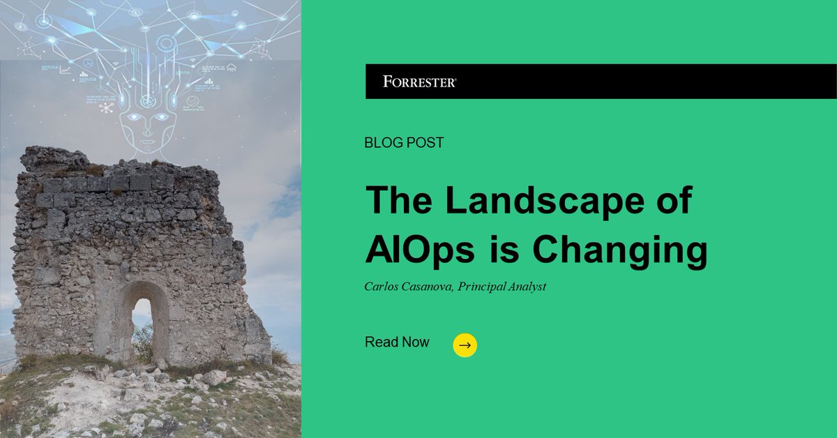 CarlosCasanova's tweet photo. Process-centric AIOps vendors getting on the battlefield with technology-centric AIOps vendors who are rooted in the APM &amp; monitoring space. Check out my blog announcing the 2023 Process-centric AIOps Landscape to see who they are. via @forrester 

https://t.co/nfIZYSS4ep https://t.co/jERAuFUW4x