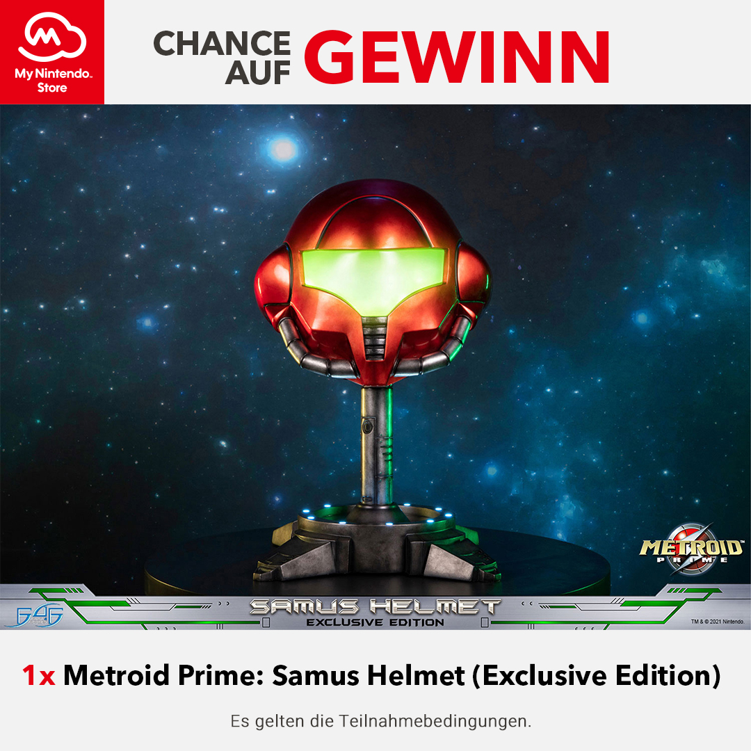 My Nintendo Store DE (@nintendostorede) on Twitter photo Zur Feier der Veröffentlichung der physischen Edition von #MetroidPrimeRemastered, verlosen wir 1x #MetroidPrime: Samus Helmet von First 4 Figures.
Ihr könnt teilnehmen, in dem ihr <a href="/NintendoStoreDE/">My Nintendo Store DE</a> folgt und diesen Tweet retweetet. Viel Glück! Zur Feier der Veröffentlichung der physischen Edition von #MetroidPrimeRemastered, verlosen wir 1x #MetroidPrime: Samus Helmet von First 4 Figures.
Ihr könnt teilnehmen, in dem ihr <a href="/NintendoStoreDE/">My Nintendo Store DE</a> folgt und diesen Tweet retweetet. Viel Glück!