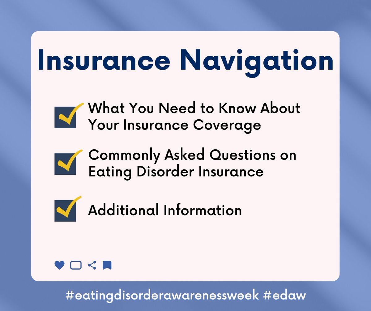 EDCoalition's tweet photo. Far too many people do not understand their insurance plan, know their healthcare rights, or how to advocate for the coverage they’re entitled to by law. 

@EDCoalition member @TheProjectHEAL provides guidance to understand. 

#eatingdisorderawarenessweek #edaw https://t.co/OL3TfGgJkB