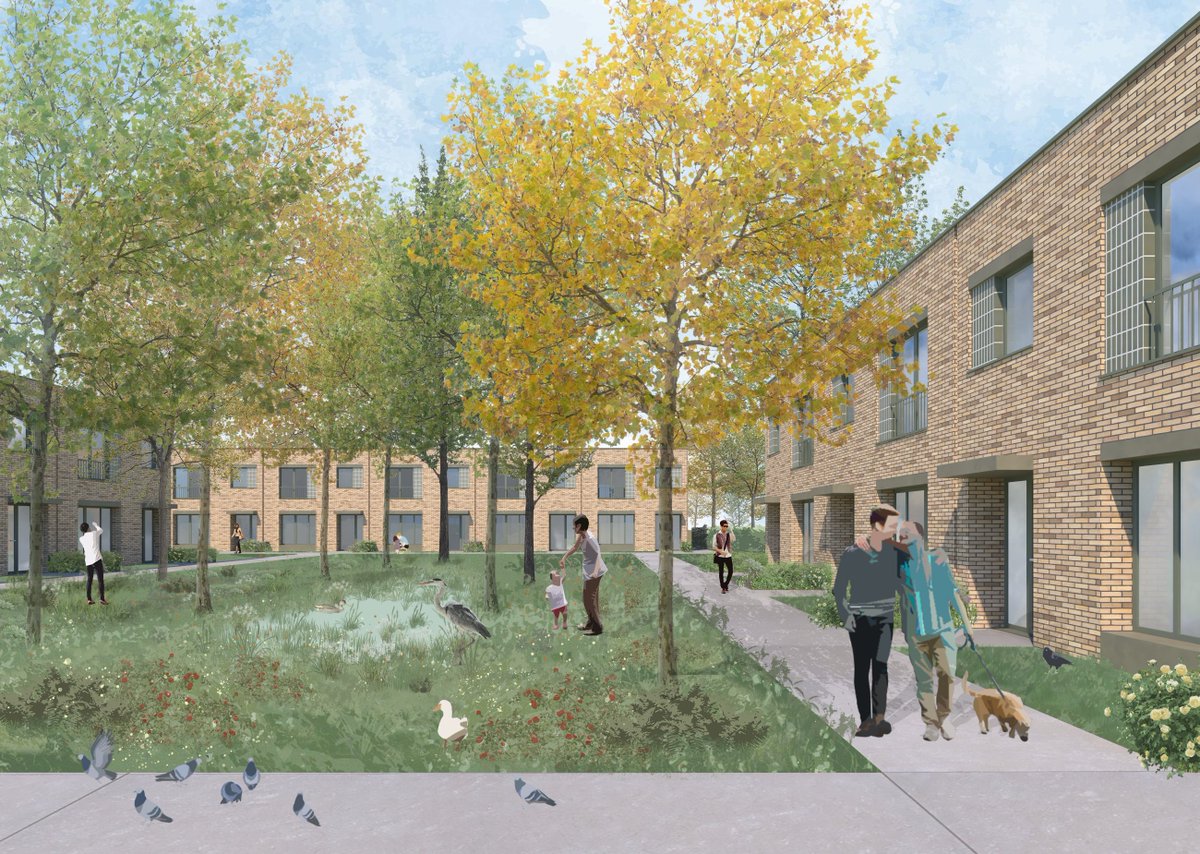 woonwerkarch's tweet photo. We recently participated in a masterplan competition in Bree, Belgium. The project consisted of 63, three bedroom homes in a diverse masterplan.

The new residential environment must contribute to the development of a qualitative and active public space. https://t.co/qr7TYEdDKq