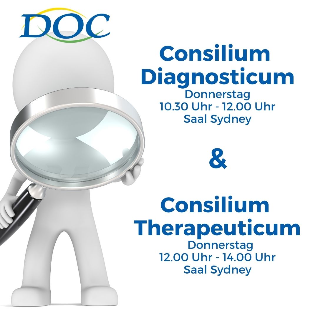 DOC2021x's tweet image. Traditionell gibt es bei der DOC das Consilium Diagnosticum und Consilium Therapeuticum. 
Gemeinsam mit den Moderatoren werden die Fälle analysiert sowie Diagnosen und Therapien erarbeitet. Interessante, interaktive Seminare, die über den Tellerrand blicken lassen!