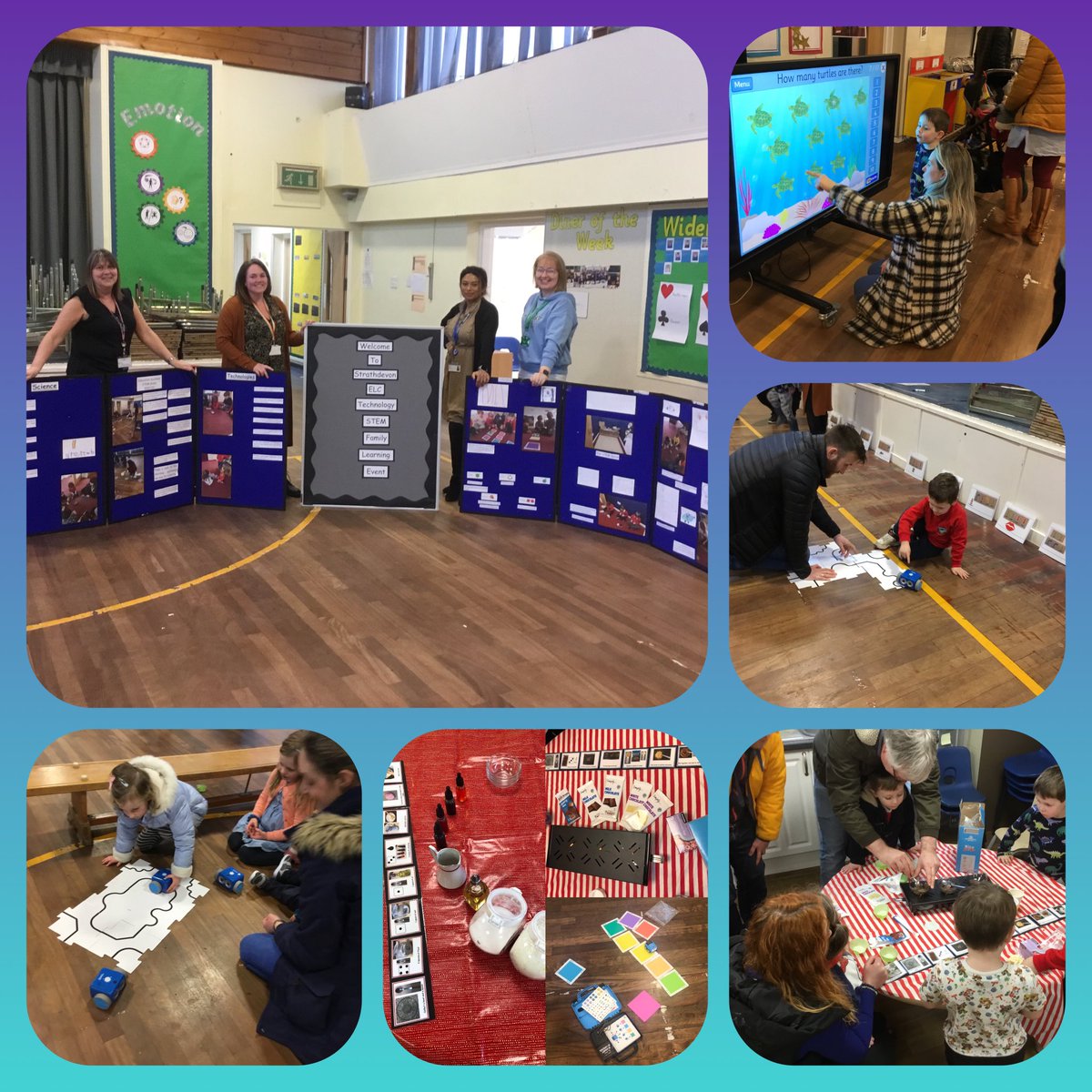 strathdevonELC's tweet photo. Yesterday we hosted a technology STEM learning event to celebrate our achievements and learning using our STEM grant.  A great event to showcase cross curricular learning.  Lots of fun was had by all.  @STEMedscot @SSERCDigital #familylearning #engagement #stemgrant https://t.co/bQrQd74F1s