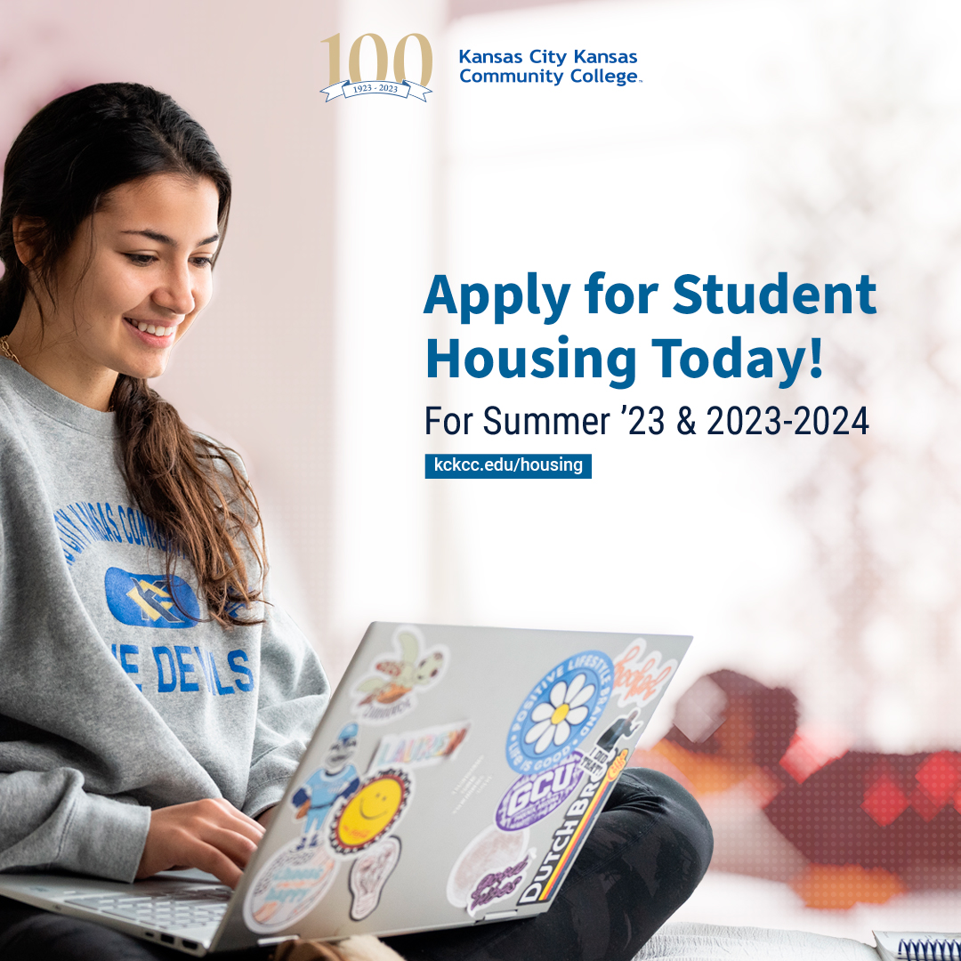 Interested in living on campus, steps from all of your classes? Applications for Centennial Hall, KCKCC's new student housing, are now open for Summer 23 and the 2023-24 academic year. Visit kckcc.edu/housing for more info! #KCKCCProud #YouBelongHere