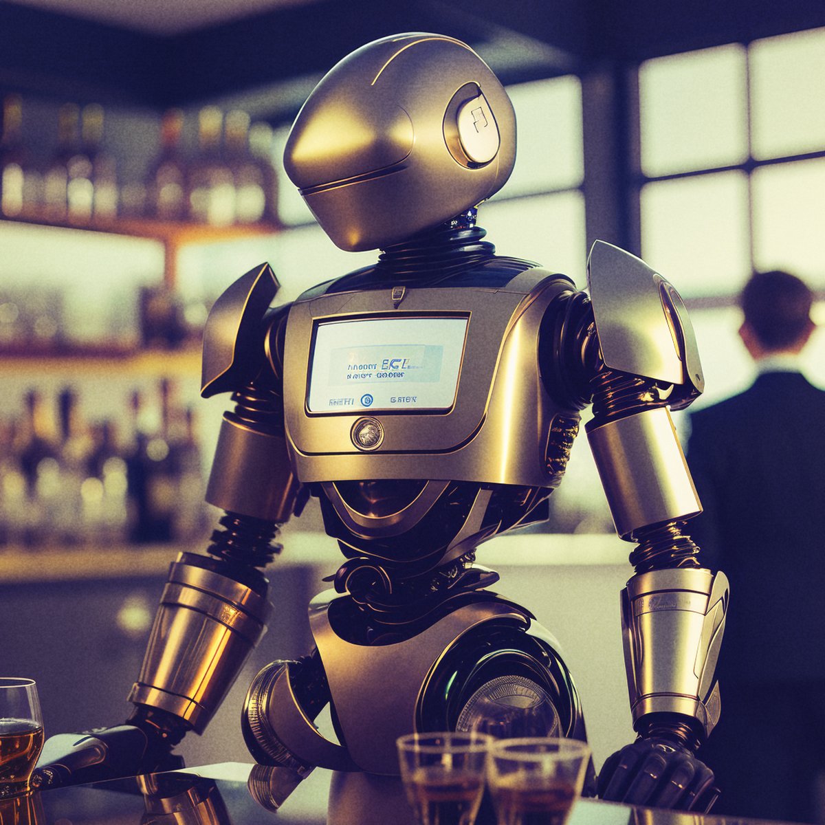 wreckists's tweet photo. Thirsty? Let B.E.R.T. (Barkeep Electronic Robot Tavernator) fix you up a drink 🤖🥤🍹🍺
#robotbutler
#robotart
#aiart
#aiartcommunity
#stablediffusion https://t.co/3miwdUDoi9