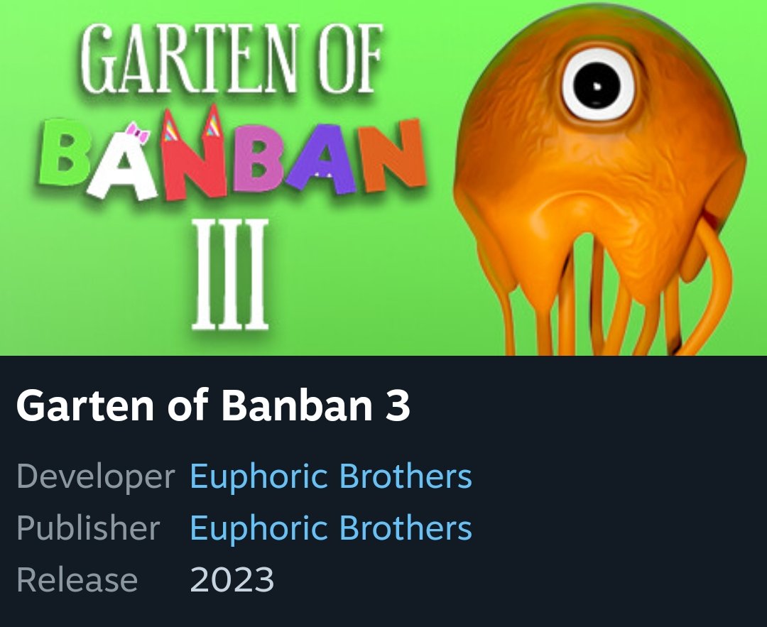 Euphoric Brothers (Faris and Ghepo) on X: Garten of Banban 2 releases  TOMORROW ☀️ Friday, March 3rd, 9:35 AM EST! #gartenofbanban  #gartenofbanban2  / X