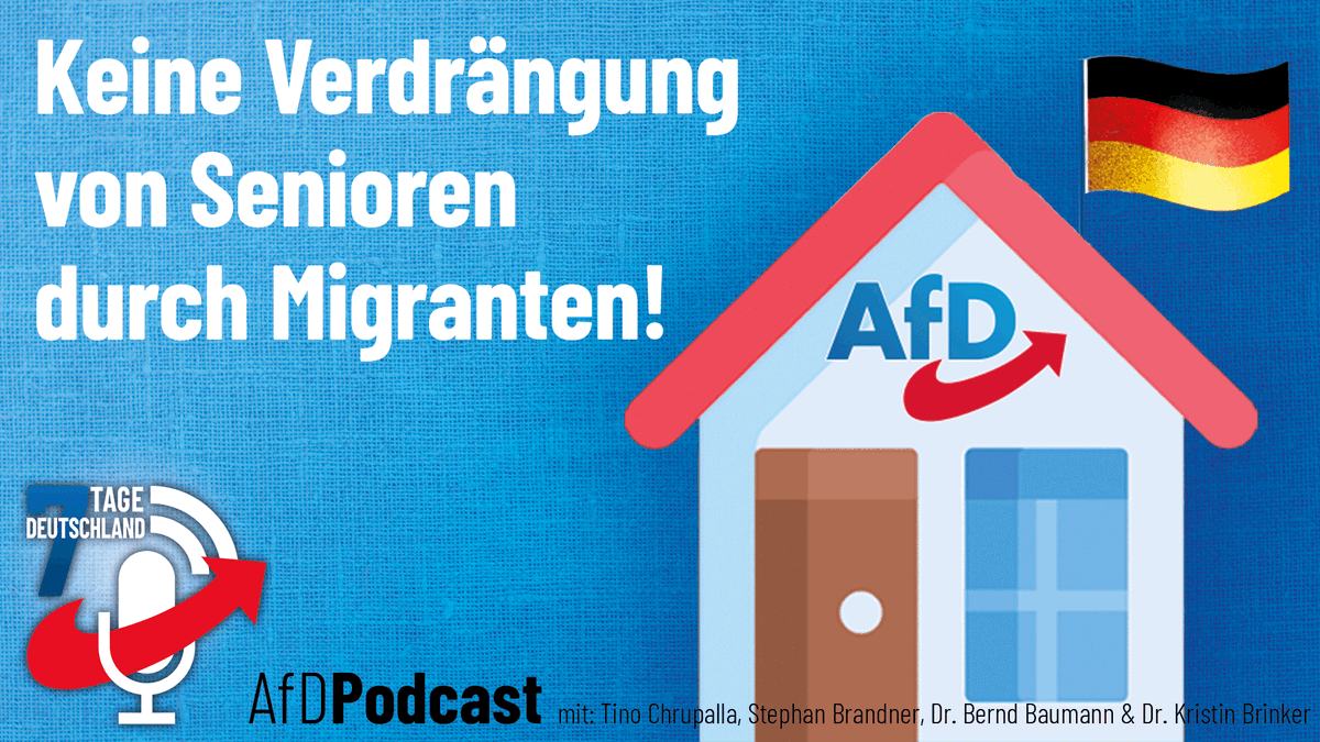 AfD's tweet photo. 🎧🔥 Ausgabe 09/23 unseres #Podcast s - jetzt reinhören! 7 Tage #Deutschland – der #AfD-Wochenendpodcast mit vielen spannenden Themen! 

▶ https://t.co/xX7koQ1w5Z 
▶ https://t.co/ZXlqKso2W8
▶ https://t.co/cC1WqE8qTt

#Chrupalla #Senioren #Berlin #Migration #Flüchtlinge #Asyl https://t.co/iefheotqN2