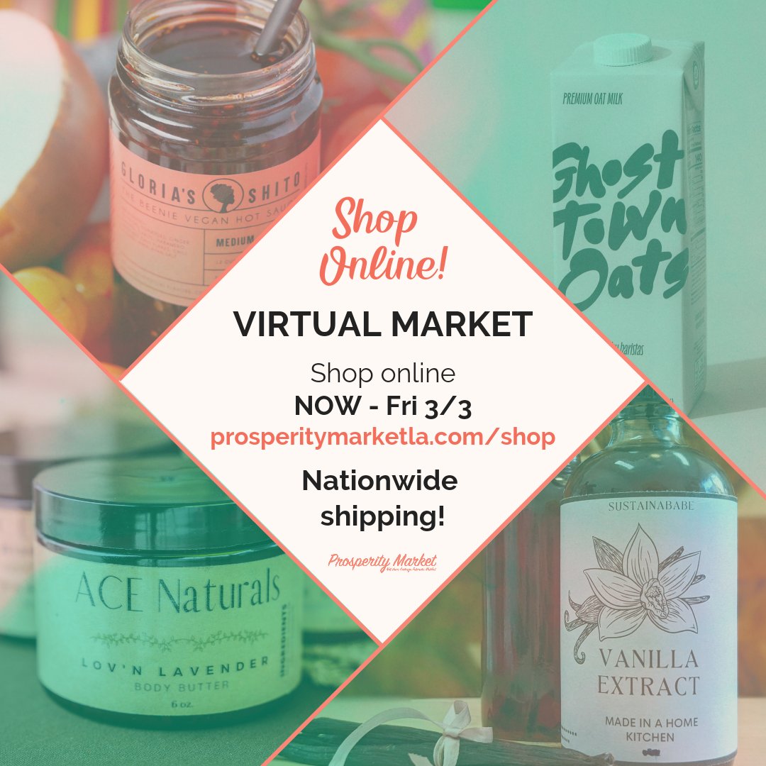 If you ever wanted some #ProsperityMarket in your life but you're not in L.A. now is your chance! We've been celebrating our #GoodMorningAmerica segment with NATIONWIDE SHIPPING and today is the last day!

Head over to prosperitymarketla.com to get your goodies while you can!