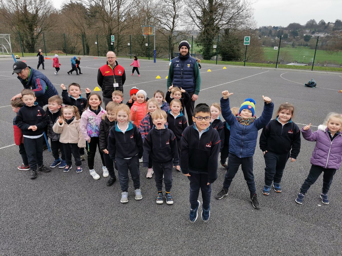 Our2ndclass's tweet photo. Great fun at our GAA Nursery for Junior Infants after school today! We hope to see more new players next Friday! @SaintAidansPS @Hurling365 @RappsStarlights https://t.co/ufJTNQqzwI