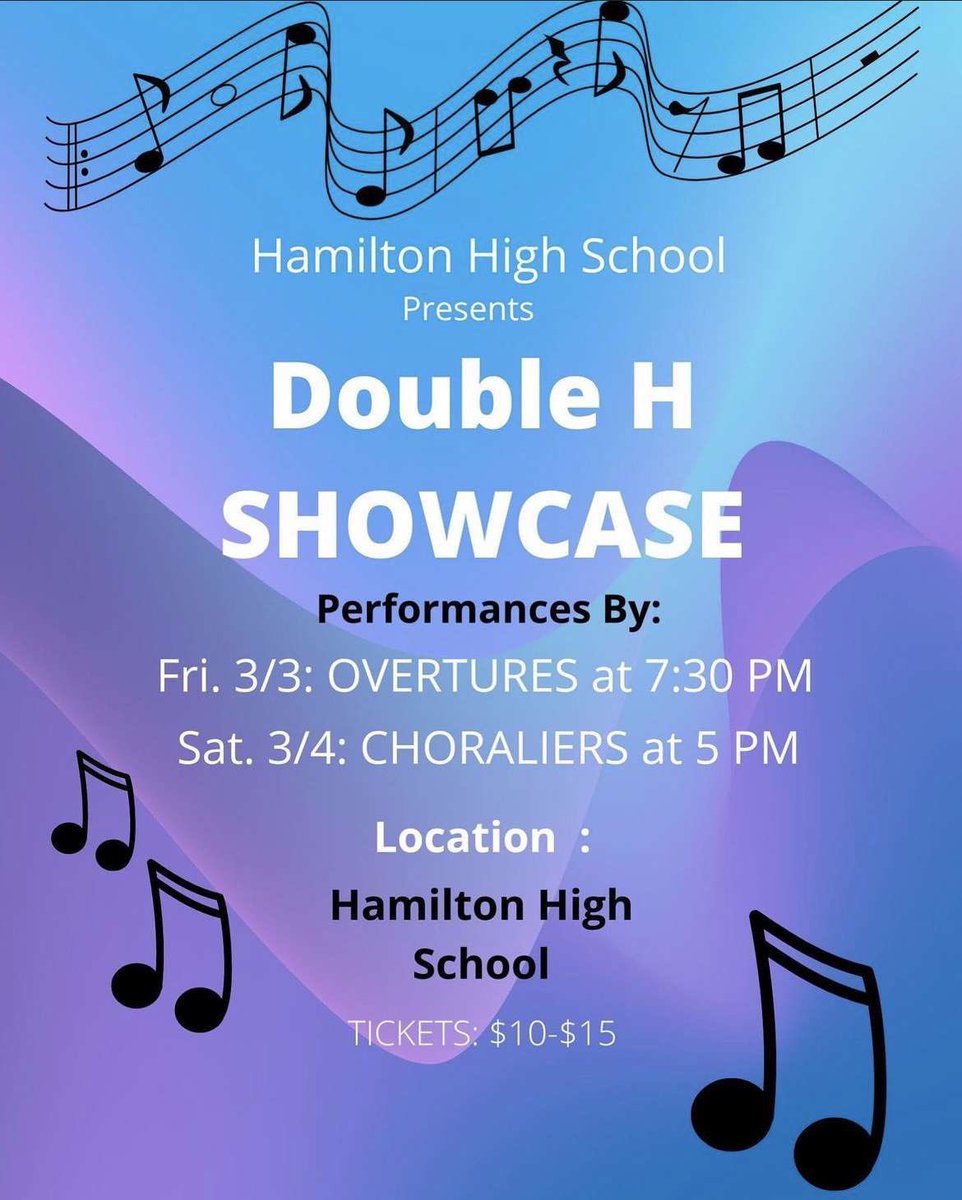Choraliers perform tomorrow at 5pm, at Hamilton High School‼️ Come support!