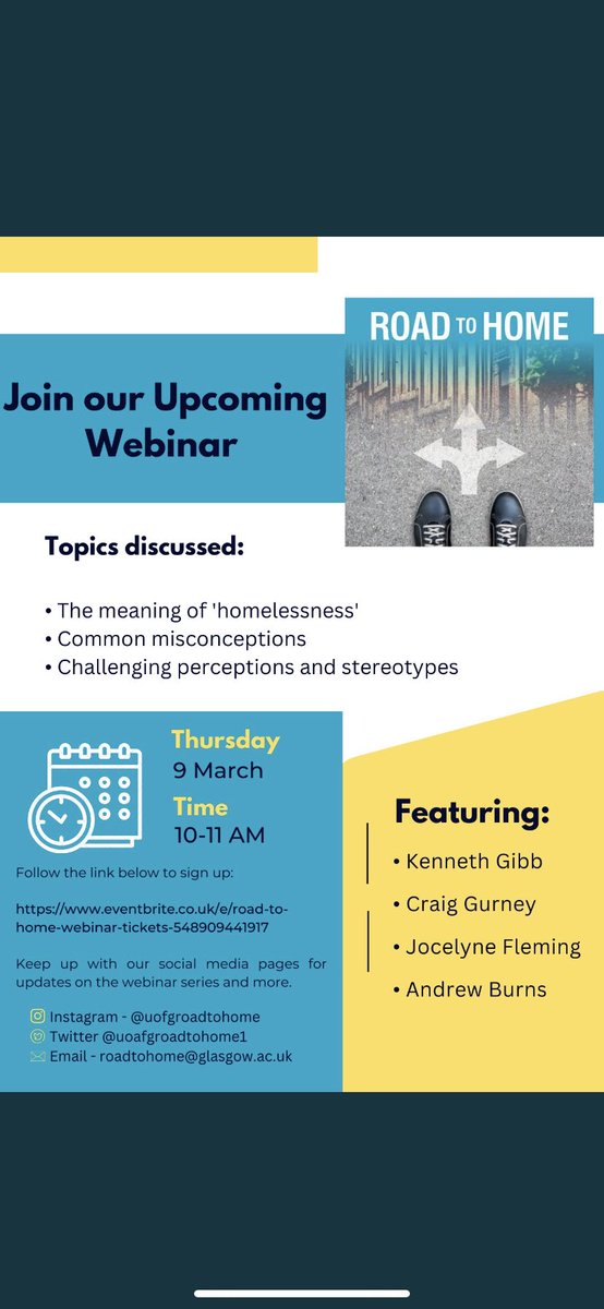 To all the housing professionals &amp; everyone interested in homelessness, come along to our first Road to Home webinar looking at perceptions of homelessness. 

Sign up for FREE: eventbrite.co.uk/e/road-to-home…