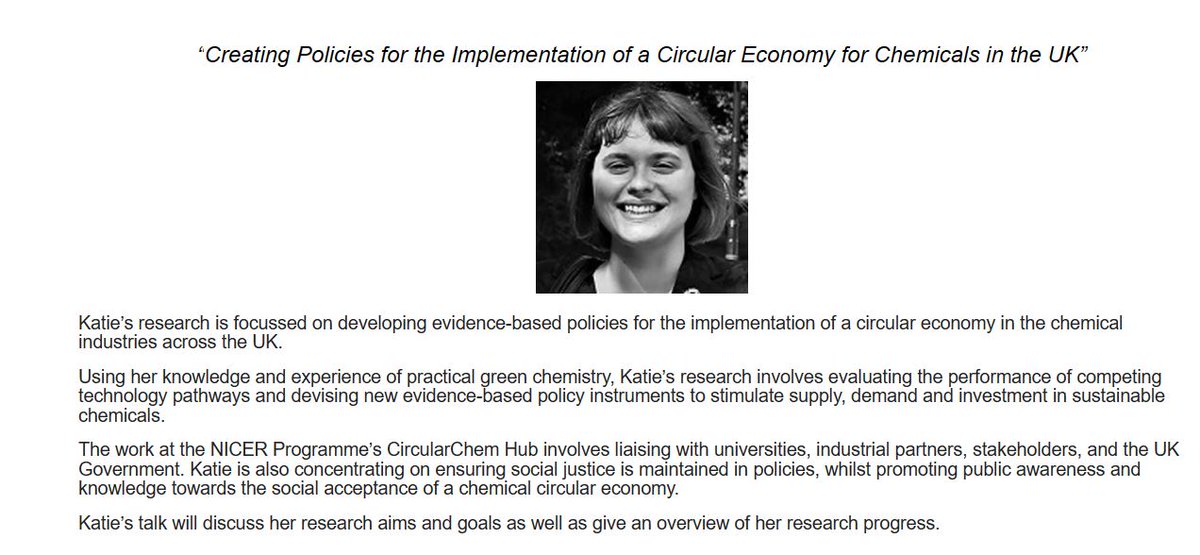CircularChem's tweet photo. On Monday 6th March, you are invited to attend the Researcher Conversation from @Met4Tech from 12:30 - 1:30pm via virtual webinar.

Our very own @Dr_Katie_J_Lamb will be giving a presentation on her work.

For further information, please contact Vicky at Met4Tech@exeter.ac.uk https://t.co/e3BlUJJeaw