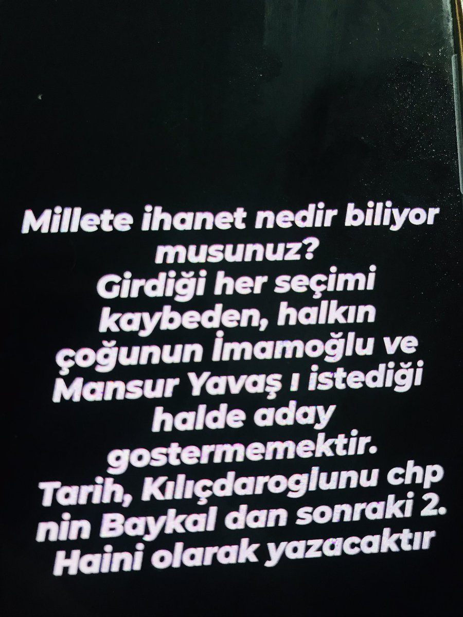 #Kilicdarogluadayolmasin