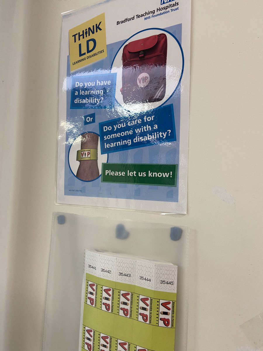 BTHFT Additional Needs Team (ANT) ๐ (@ldrgn_) on Twitter photo Do you have or do you care for somebody with a #LD. Posters up in โฆ<a href="/aedbthft/">AED- Bradford Emergency Department ๐</a>โฉ to support people in the dept. #VIPwristbands now at reception #openthebag #criticalmeds โฆ<a href="/BthftRadiology/">BTHFT-Radiology</a>โฉ pls look out for Pts wearing bands as they come for X-rays #reasonableadjustments Do you have or do you care for somebody with a #LD. Posters up in โฆ<a href="/aedbthft/">AED- Bradford Emergency Department ๐</a>โฉ to support people in the dept. #VIPwristbands now at reception #openthebag #criticalmeds โฆ<a href="/BthftRadiology/">BTHFT-Radiology</a>โฉ pls look out for Pts wearing bands as they come for X-rays #reasonableadjustments