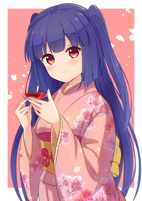 桃の節句とこよいつもとちがった桃色桃花柄の振袖で…! #かくりよの門 #ひなまつり 