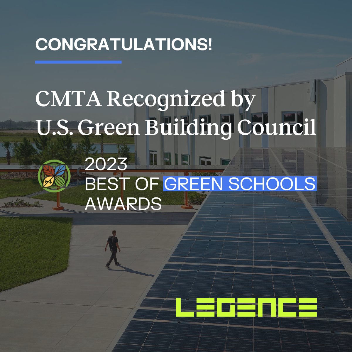 We're proud to announce the recognition of @CMTAEngineers as a winner in the 'Best of Green Schools' 2023 class by @GreenSchoolsNN, @mygreenschools & @USGBC! This work is important for ensuring students have healthier & sustainable schools: bit.ly/3EJZkJu

#WeAreLegence