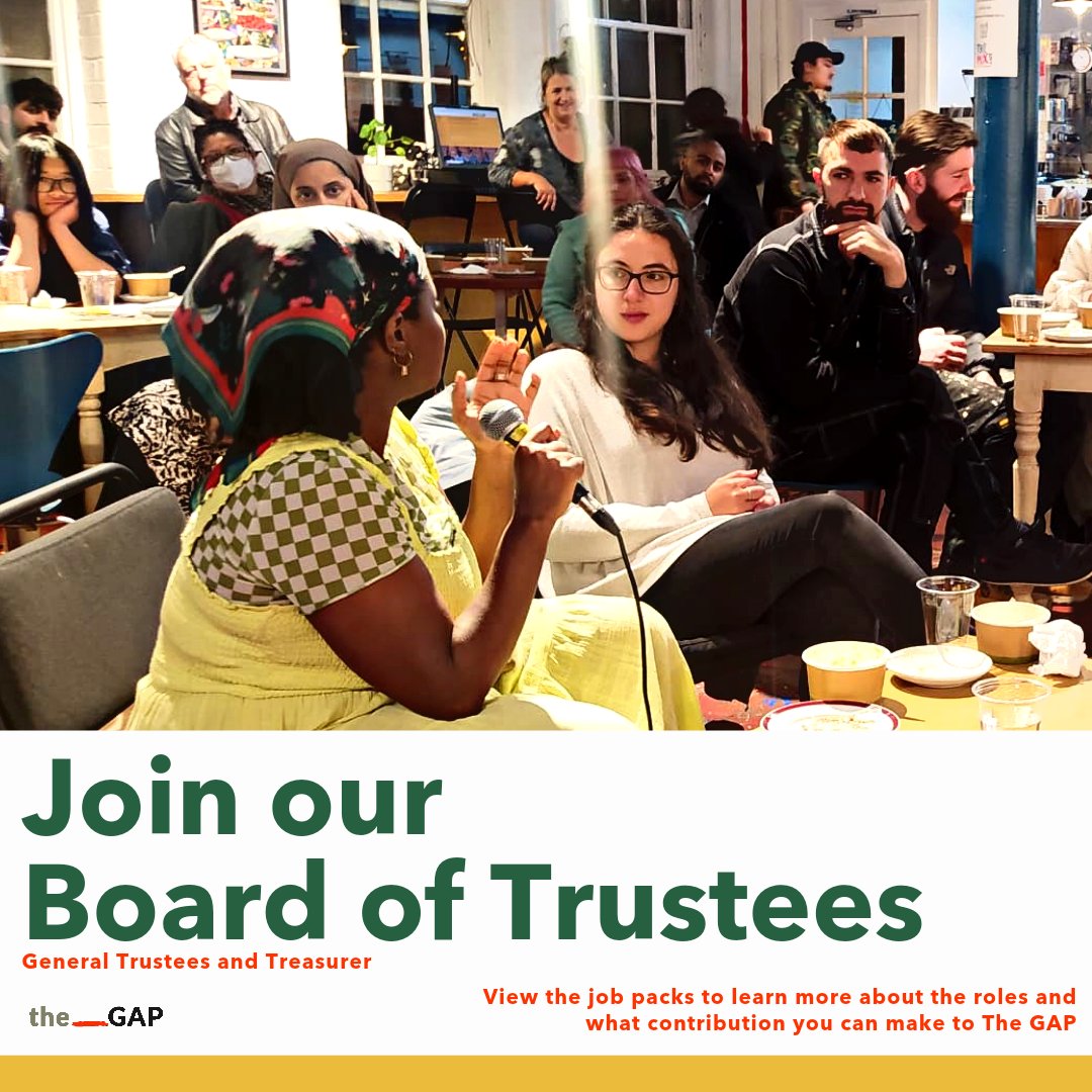 The GAP (@the____gap) on Twitter photo As well as some operational roles, we are also looking to recruit new Trustees to our board, including a Treasurer.
Have a look at the job packs and see what contribution you could make to The GAP.
🔗 Link in bio to apply! 
#TheGAP  #Birmingham #Trustees #ArtsJobs As well as some operational roles, we are also looking to recruit new Trustees to our board, including a Treasurer.
Have a look at the job packs and see what contribution you could make to The GAP.
🔗 Link in bio to apply! 
#TheGAP  #Birmingham #Trustees #ArtsJobs