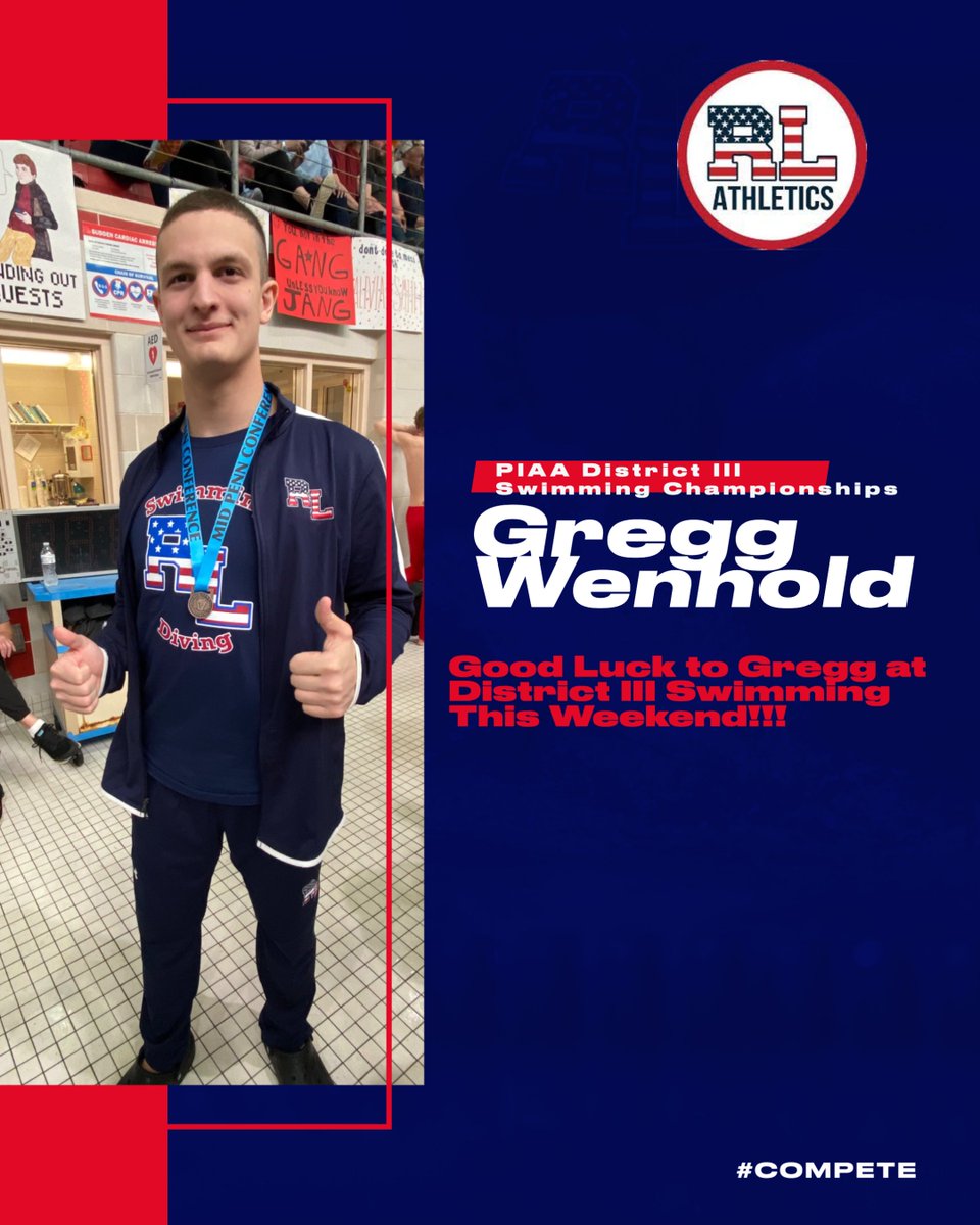 RedLand_AD's tweet image. Best of luck to Gregg Wenhold as he represents Red Land at the PIAA District III Swimming Championships this weekend!
#Compete    #BeGreat