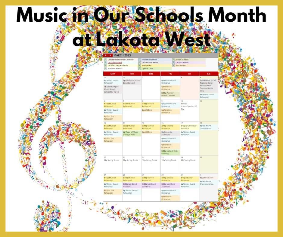Lakota West Bands on Twitter "Happy Music in our Schools Month! We