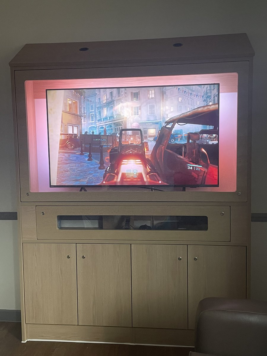 New tv and PlayStation installed on Austen ward. “You said, we did”. The gents are made up and movie night is planned for tonight 👏 <a href="/Mersey_Care/">Mersey Care NHS FT 🏳️‍🌈</a> <a href="/MegWarlow_RMN/">Megan Warlow</a> <a href="/DikiAnderson/">Dikirani Anderson</a>