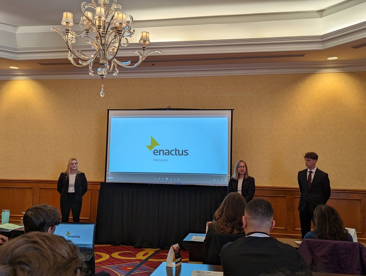 Another amazing Enactus <a href="/MemorialU/">Memorial University</a> presentation this afternoon in the #TDbank Entrepreneurship Challenge
#enactusregionals

<a href="/MUNBusiness/">MUN Business</a> 
<a href="/MUN_Engineering/">Memorial Engineering</a>