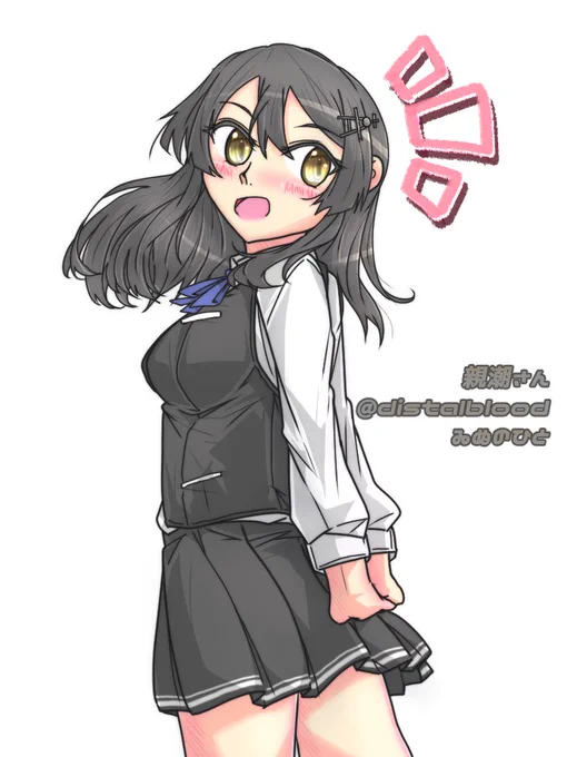 親潮さん(長袖のすがた)#艦これ版深夜の真剣お絵描き60分一本勝負#艦これ版真剣お絵描き60分一本勝負_20230303 